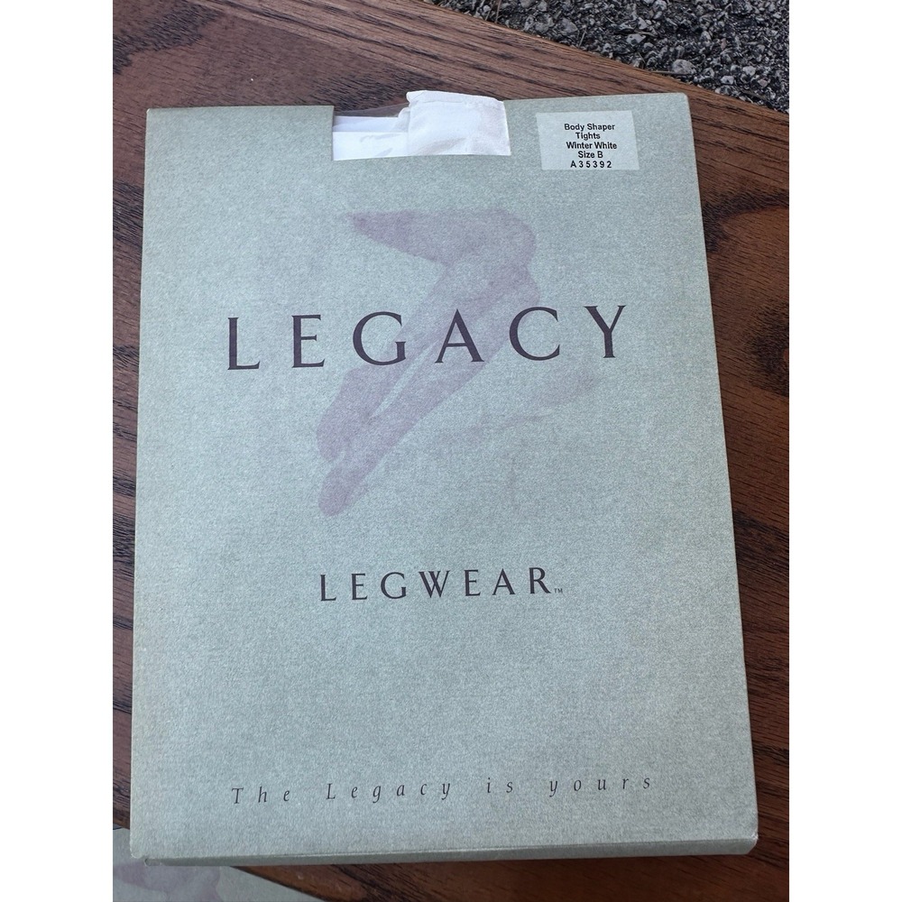 Legacy Legwear Body Shaper Tights Winter White Size B Control Top Pantyhose